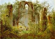 Caspar David Friedrich Klosterruine Eldena oil painting artist